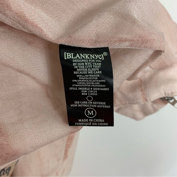 Blank NYC Pink Tie Dye Faux Suede Drape Front Moto Jacket Size Medium - Picture 13 of 16